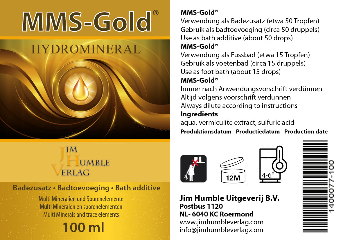 MMS-Gold® Hydromineralien 100ml Badezusatz – Jim Humble Verlag